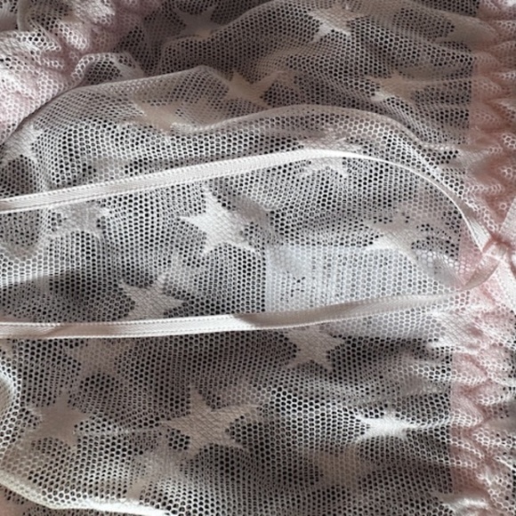 WHITE and Pink  fine mesh Lolita Panties with Stars. - Picture 8 of 10